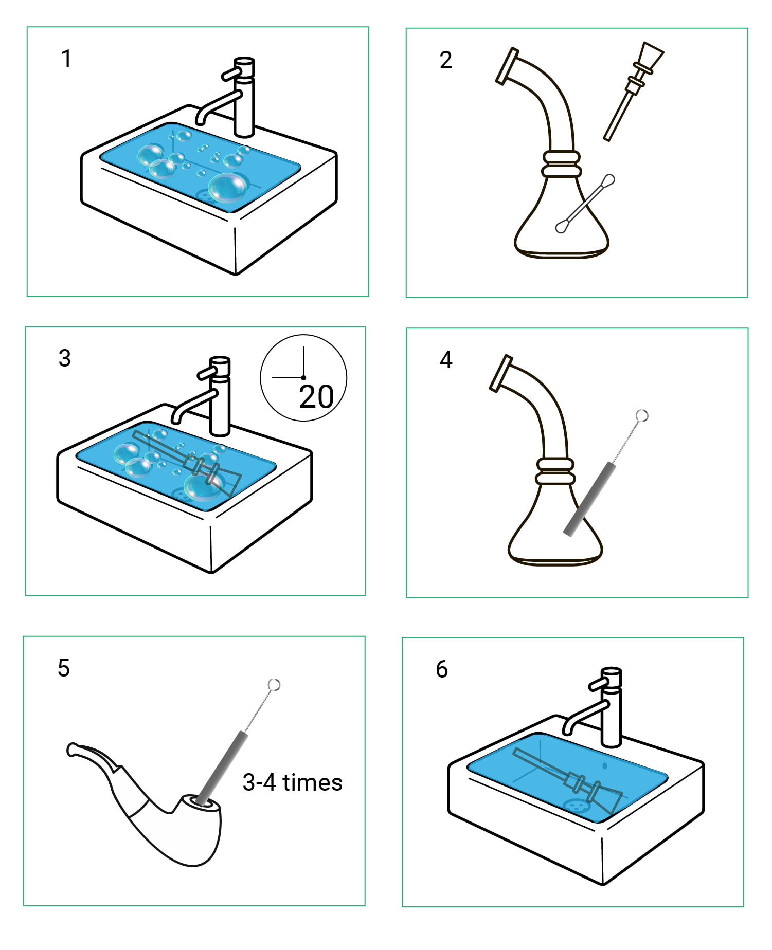 Het schoonmaken van je bong, kom of pijp