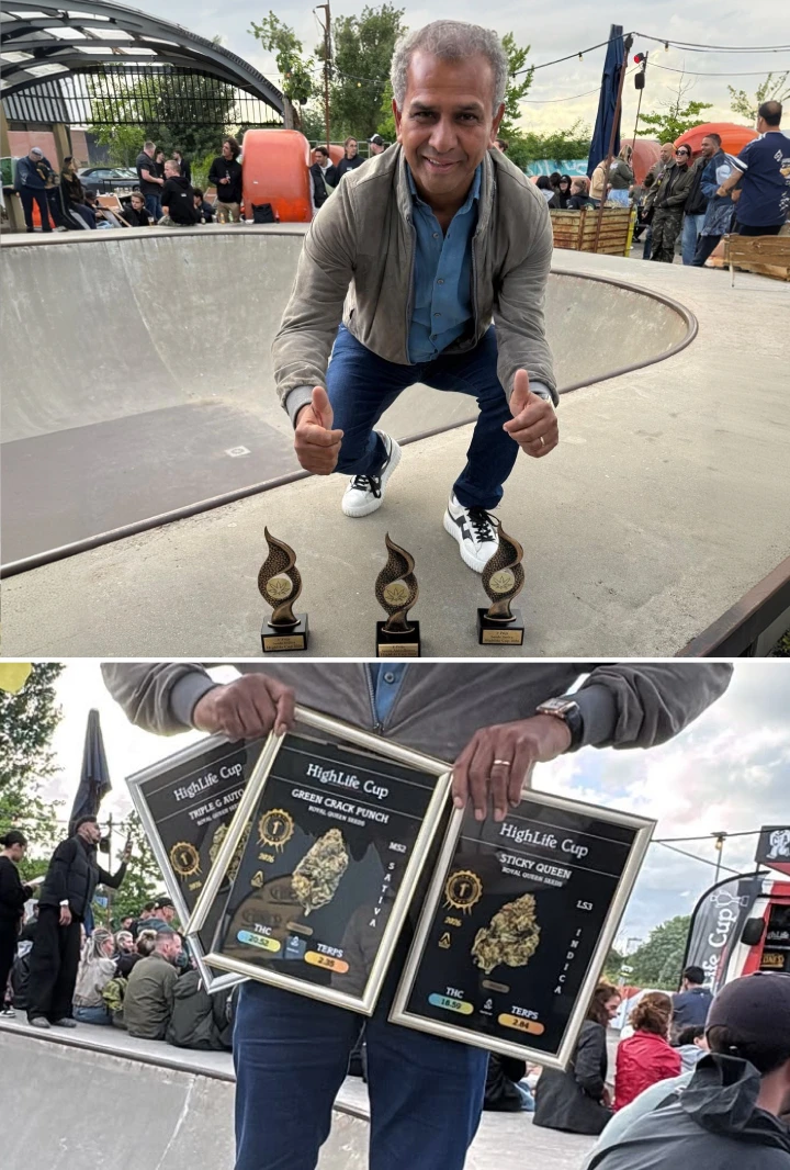 Cannabis Cup Awards en winnende soorten Bekijk de Cannabis Cup Awards en de winnende soorten van Royal Queen Seeds, waaronder Triple G Auto, Green Crack Punch en Sticky Queen.