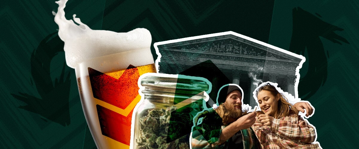 Onderzoek de impact van cannabislegalisering op de verkoop en consumptie van alcohol. Onderzoek toont een vermindering van de bier- en alcoholverkoop in gebieden met legale cannabis. Is marihuana een bedreiging voor de alcoholindustrie? 
