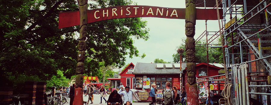 Christiania Denemarken Copenhaagse Cannabis Freetown