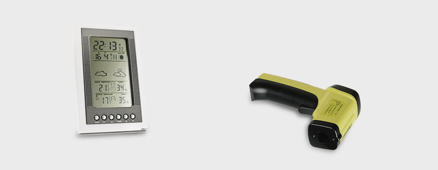 Infraroodthermometer Pistool Een Vochtigheidsregeling