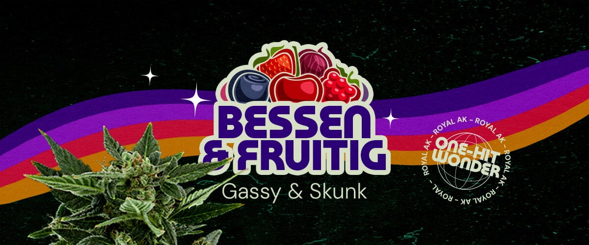 Smaak- en Aroma Profiel van de Royal AK Stam Cannabis Een illustratie van een cannabisbloem met de tekst