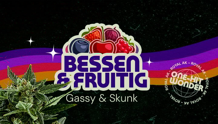 Smaak- en Aroma Profiel van de Royal AK Stam Cannabis Een illustratie van een cannabisbloem met de tekst