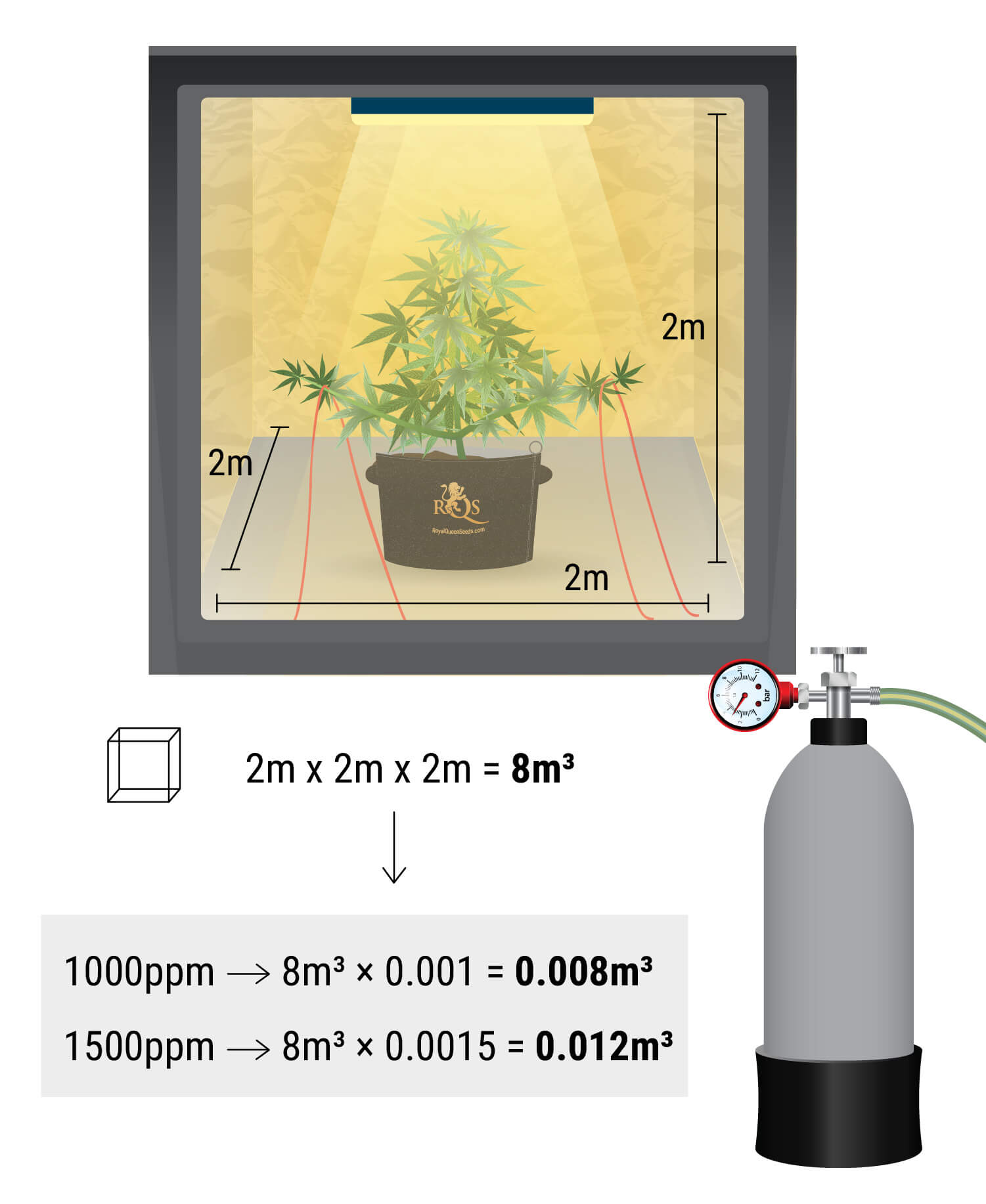 How Much CO₂ Should I Use in My Cannabis Grow Room?