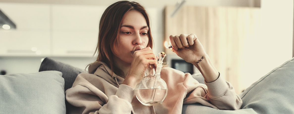 Een ice bong gebruiken