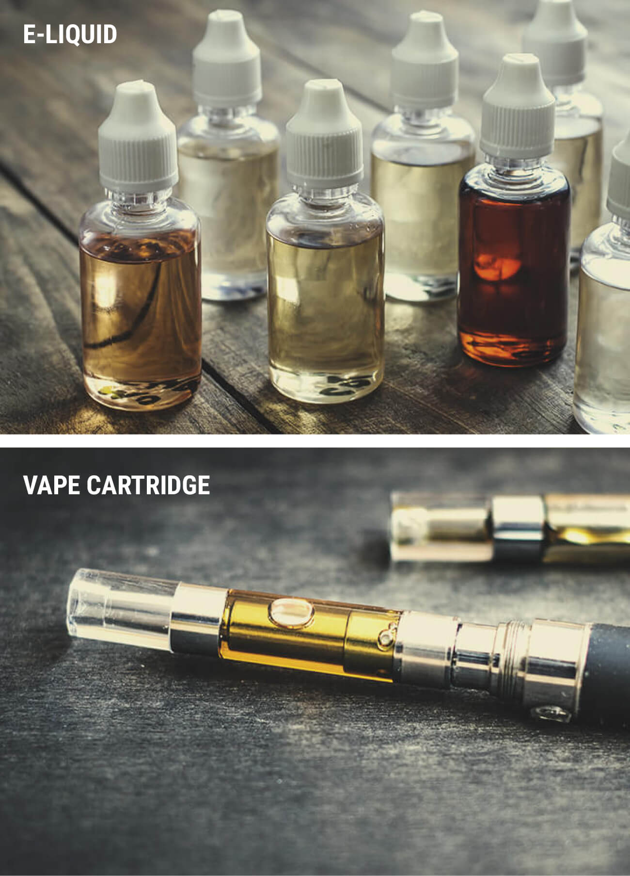 THC en CBD E-liquid versus Cartridges