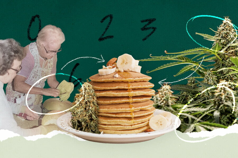 Hoe bak je pannenkoeken met wiet en banaan?