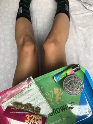 Sokken met wietblad van RQS Sokken met wietblad van RQS