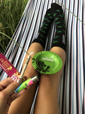 Sokken met wietblad van RQS Sokken met wietblad van RQS